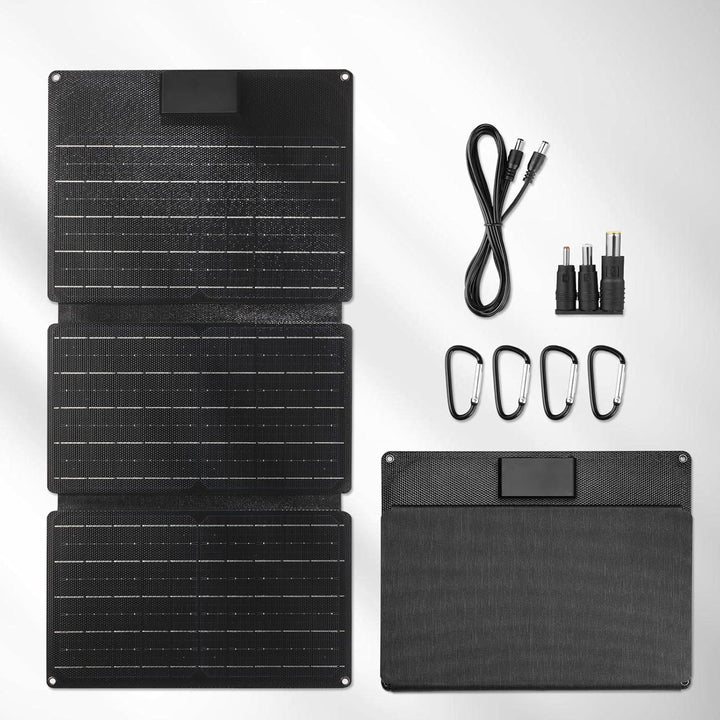 Raddy SP30 30W Solarpanel, faltbares tragbares Solar-Ladegerät, QC3.0 USB Port/Type-C/DC 18V Schnell