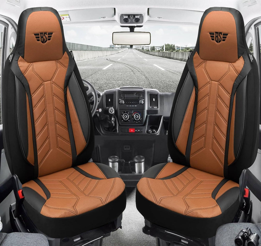 BREMER SITZBEZÜGE Mass Sitzbezüge Schonbezüge für Ford Fiesta MK 7 DPL511 DPL511 - Schwarz/Schokobra