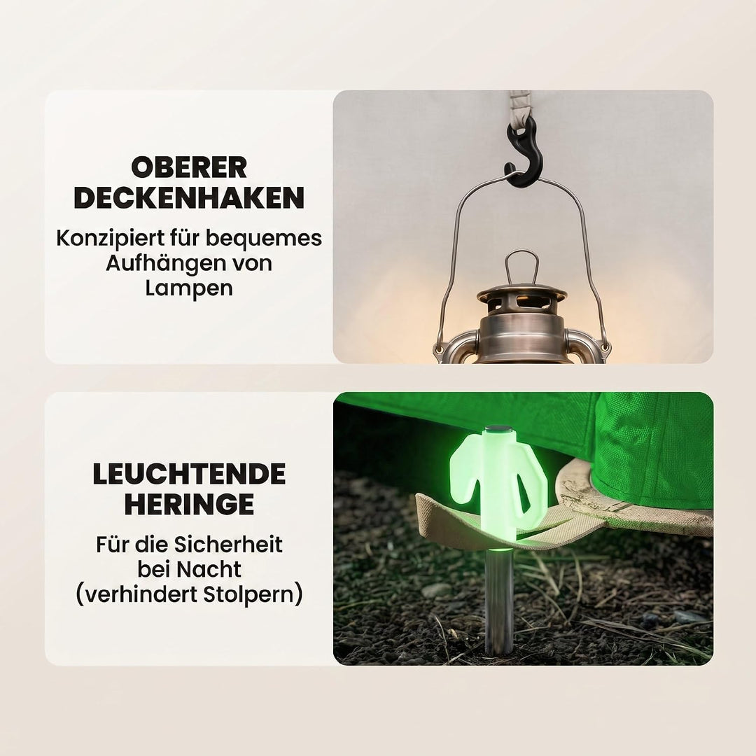 Outsunny Aufblasbares Zelt 3 Personen Schneller Aufbau Outdoor Camping Zelt mit Luftpumpe Meshfenste