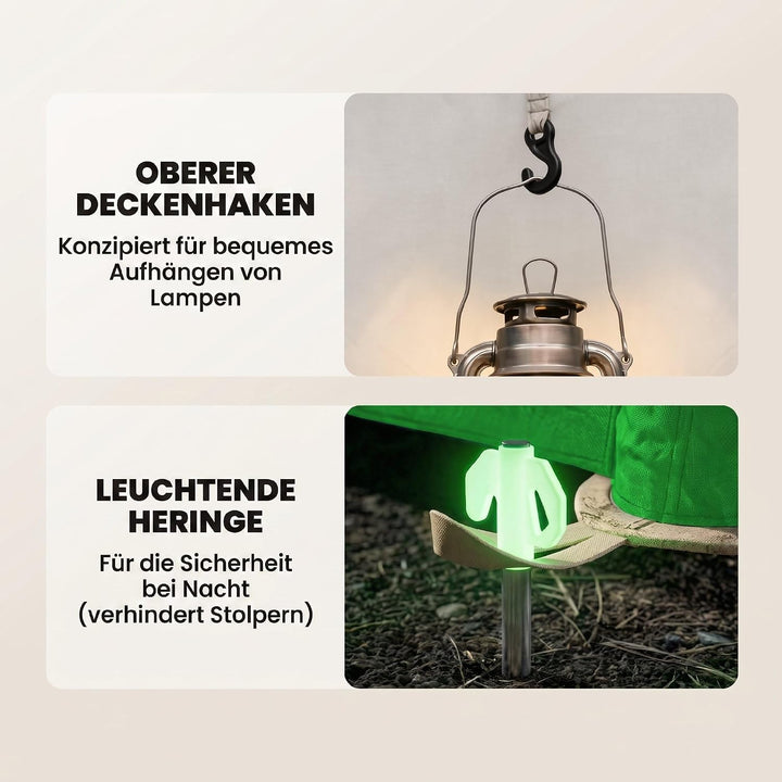 Outsunny Aufblasbares Zelt 3 Personen Schneller Aufbau Outdoor Camping Zelt mit Luftpumpe Meshfenste