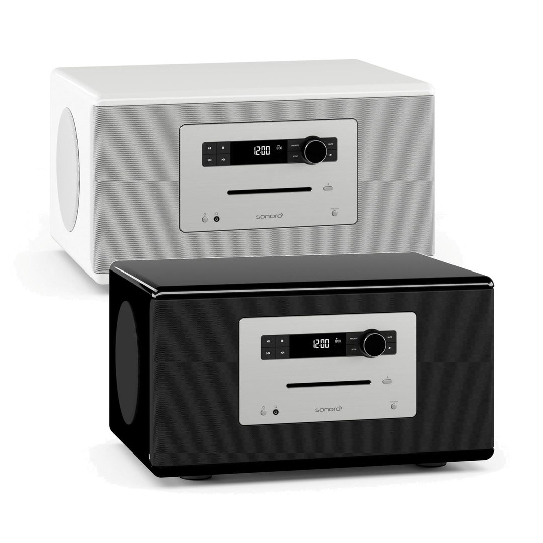 sonoro HiFi Schwarz - High End 3-Wege HiFi Stereo Musiksystem mit Bluetooth, Optischer Digitaleingan