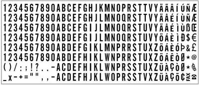 Trodat Printy 4750 Typomatic Datumsstempel zum Selbersetzen, 2-zeilig, selbstfärbend, Abdruckfarbe b