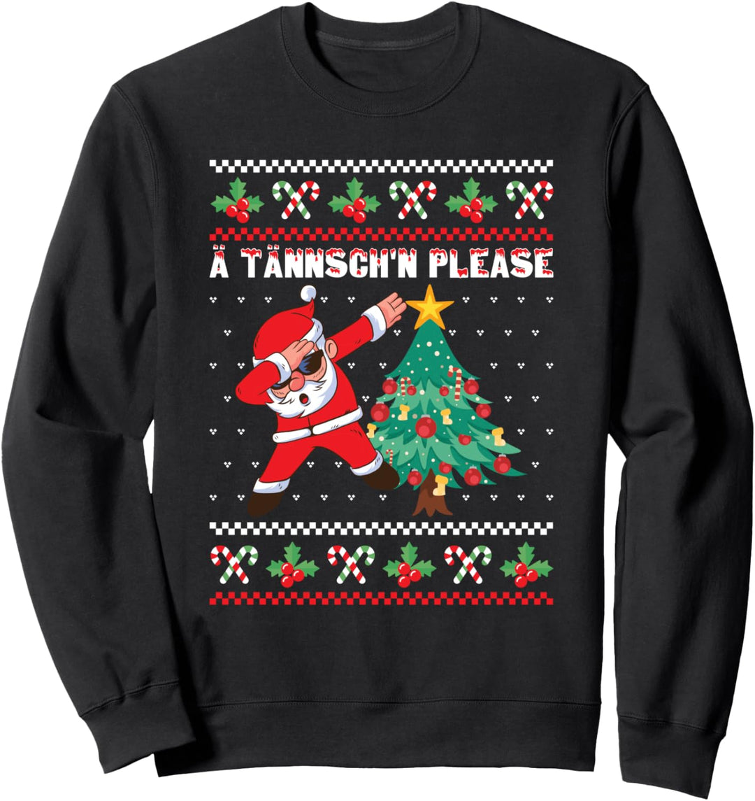 Weihnachten Ugly Christmas Weihnachtsmann Ä Tännschen Please Sweatshirt