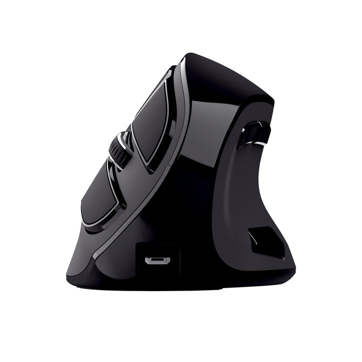 Trust Voxx Vertikale Kabellose Maus, Wiederaufladbare Ergonomische Funkmaus, Bluetooth und 2.4 GHz V