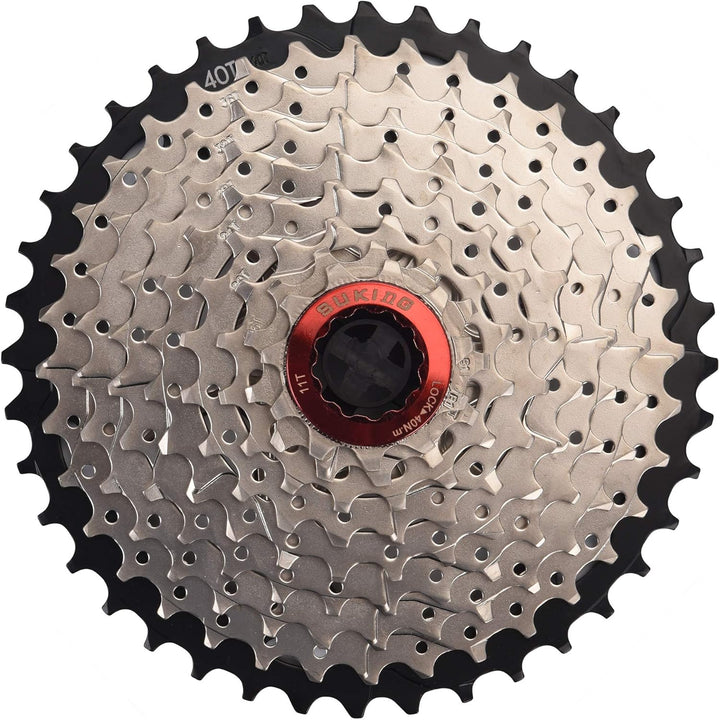 BESNIN Kassette für Mountainbike 9 Fach 11-32T/11-36T/11-40T/11-42TKassette 9 Fach Fahrrad-freilauf