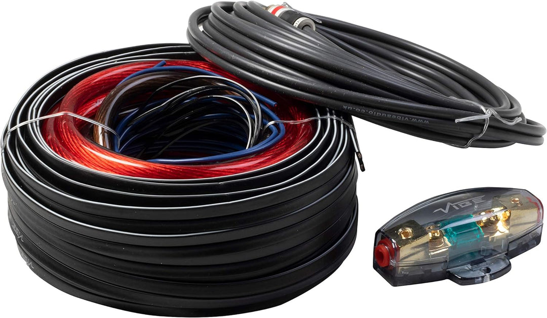 VIBE Audio Slick Verstärker-Verkabelungssatz 8 AWG, VSAWK8-V1 Einzelbett, Einzelbett