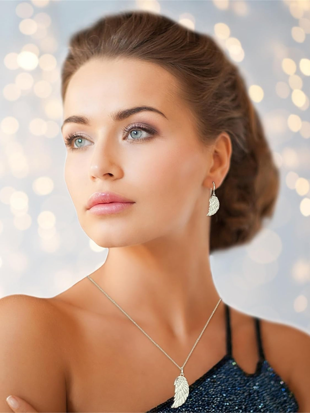 Rafaela Donata Damen Set (Kette + Ohrringe) aus Messing