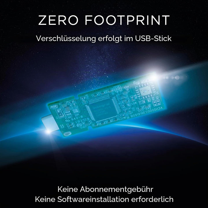 Integral Secure 360-C 64 GB Software-verschlüsselter USB-Flash-Laufwerk – USB-C-Anschluss – 256-Bit-
