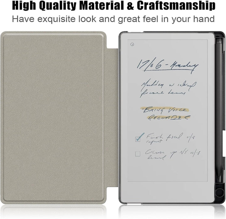 GIOPUEY Hülle Kompatibel mit Remarkable Paper Pro Move 7.3, Flip Case 360° Schutz - Black reMarkable