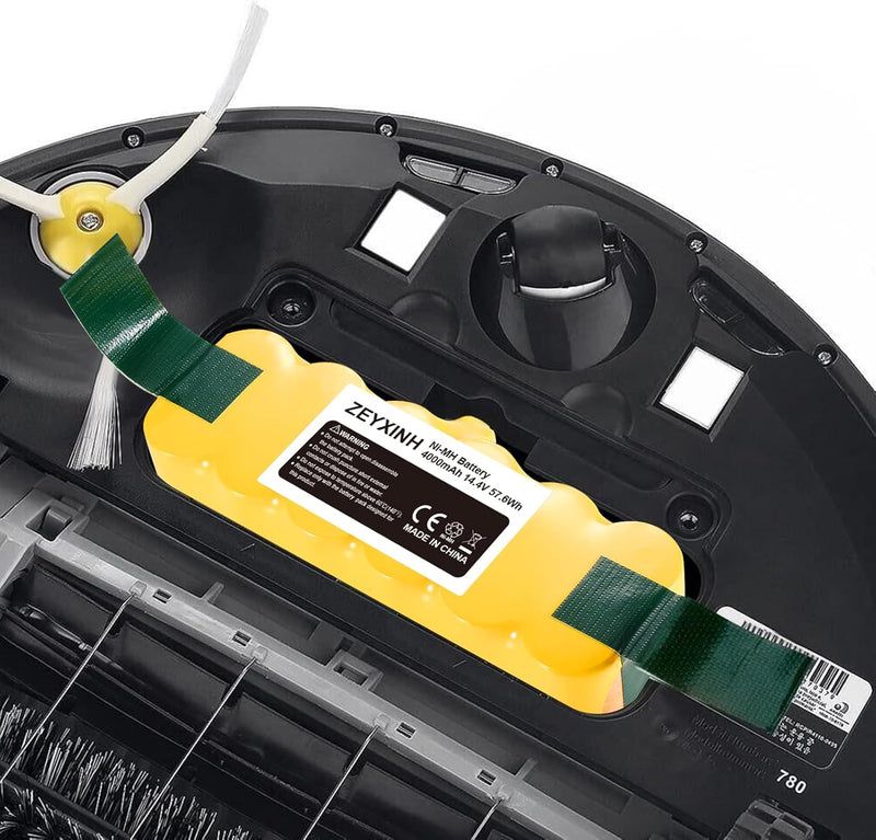 ZEYXINH Akku für iRobot Roomba, 14.4V 4000mAh NI-Mh Ersatzakku für Roomba 500 600 700 800 Serie 510