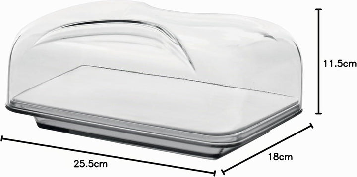 Guzzini - Gocce, Rechteckige Käseglocke - Himmelgrau, 25,5 x 18 x h11,5 cm - 27010092 25,5 x 18 x 11