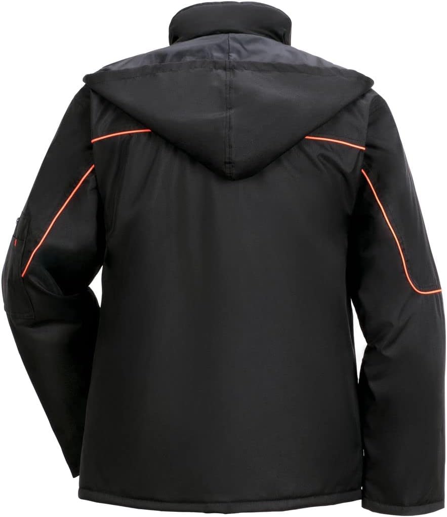 Planam 3535 Wetterjacke, schwarz/orange, XL schwarz/orange XL, schwarz/orange XL