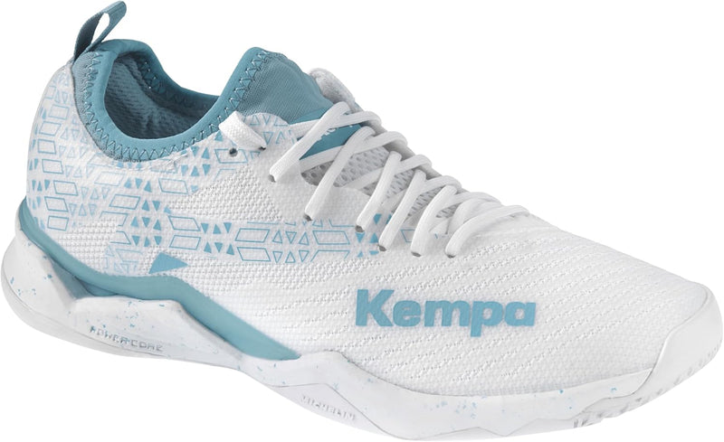 Kempa Unisex Wing Lite 2.0 W Game Changer Handballschuhe, Sportschuhe, Turnschuhe 36 EU Weiss Aqua,