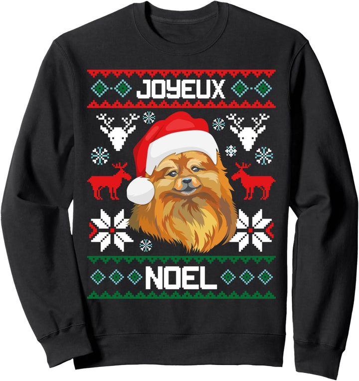 Zwergspitz Merry Woofmas Weihnachten Hund Xmas Pomeranian Sweatshirt