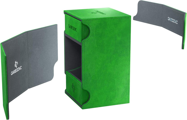 Gamegenic Watchtower 100-Card Convertible Deck Box, Green Grün, Grün