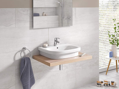 GROHE Eurosmart | Badarmatur - Waschtischarmatur | mit Zugstange, S-Size | 32926002, Silber S mit Zu