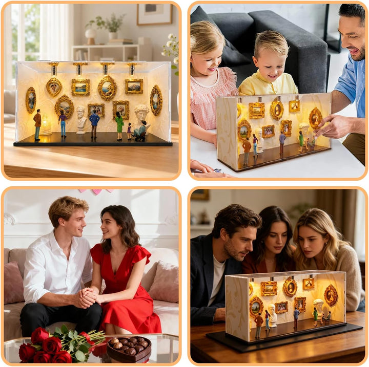DIY Mini Museum Silhouettenbox mit Licht, Shadow Box Bilderrahmen Set, Museum of us, Foto Erinnerung