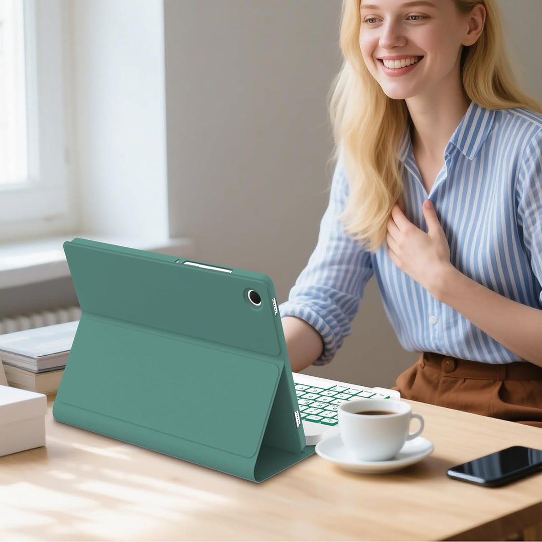 Hülle mit Tastatur für Samsung Galaxy Tab A11+ 11" (2025) & Galaxy Tab A9+ 11" (2023) – Deutsch Keyb