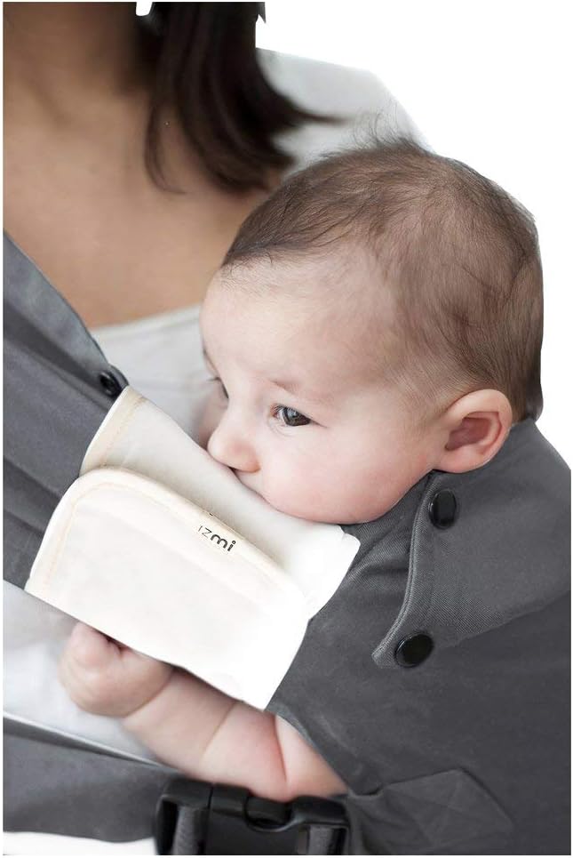 IZMI Comfort Set (1Paar Schultergurtschoner + 1 x Lätzchen) creme