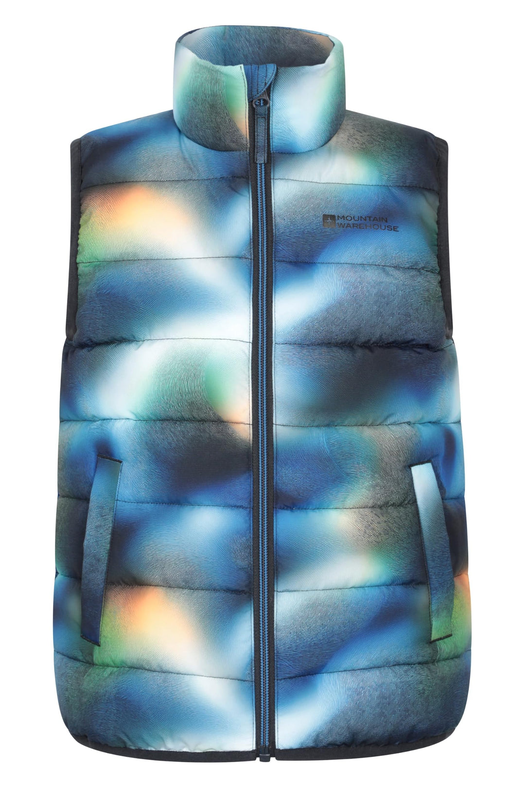 Mountain Warehouse Gepolsterte Kinder-Weste von Rocko - wasserabweisend, Mikrofaserweste, 2 Vorderta