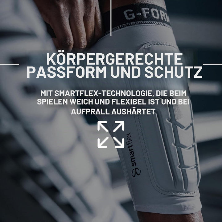 G-Form Pro-S Vento CE Fussball Schienbeinschoner Weiss L, Weiss L
