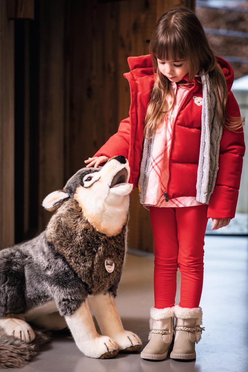 Steiff Mädchen Kapuze Jacke, 104 RIBBON RED