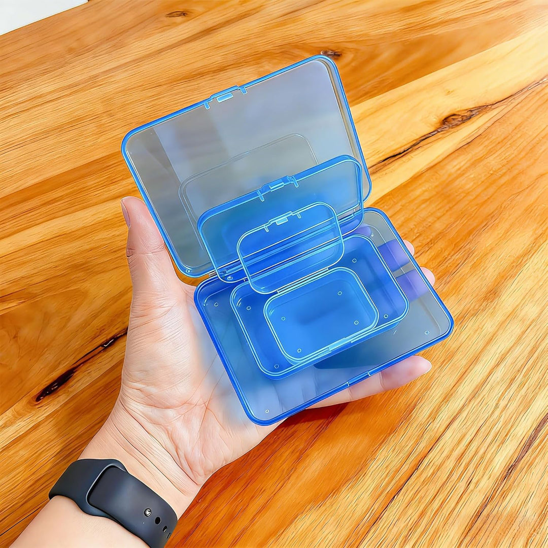 LJY 28-Stück Kleine Aufbewahrungsboxen mit Deckel, 3 Grössen, Stapelbare Sortierbox für Perlen, Bast