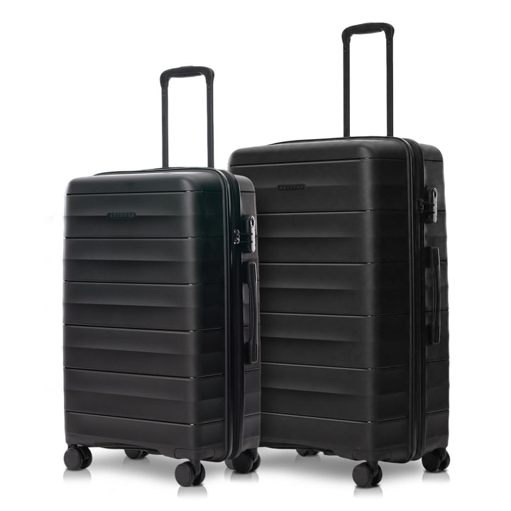 Mariner PP-Kofferset 2-teilig M+L, 360°-Doppelrollen, Carbon Black | M 68 cm und L 77 cm, hochwertig