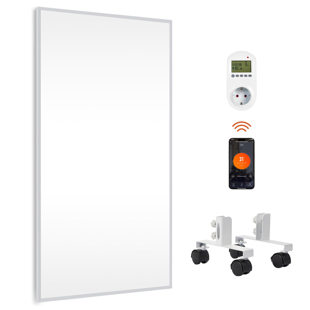 Infrarotheizung Standgerät 1000W mit Smart Thermostat, Geräuschlose Infrarot Wandheizung – Mobile En