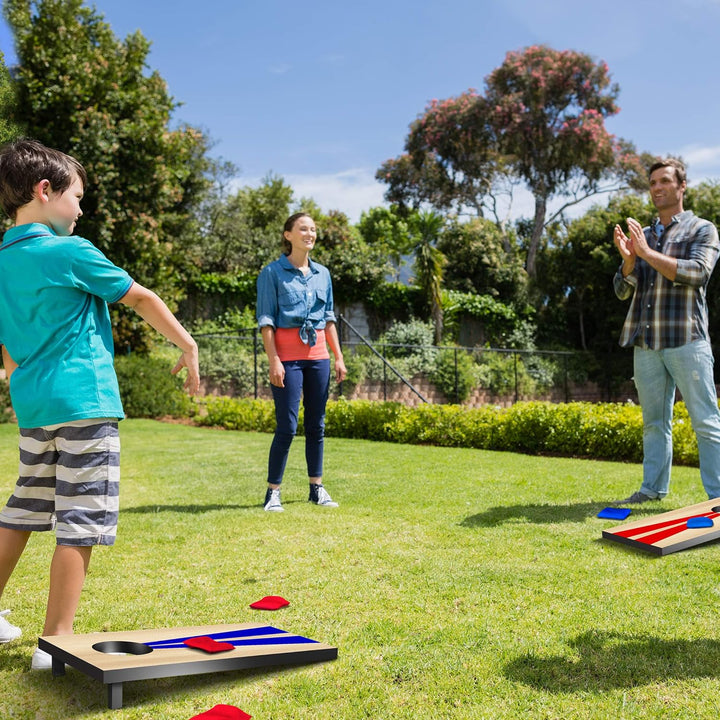 GoSports Cornhole Spielset mit 6 Sitzsäcken, tragbar, ideal zum Spielen im Innen- und Aussenbereich