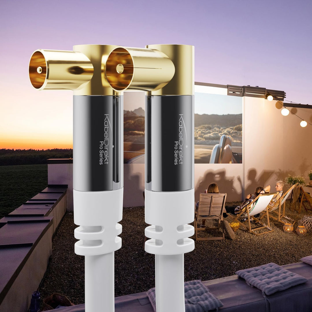 KabelDirekt – 4K Antennenkabel, Koaxialkabel, TV Kabel 90° gewinkelt – 7,5 m – Fernsehkabel digital