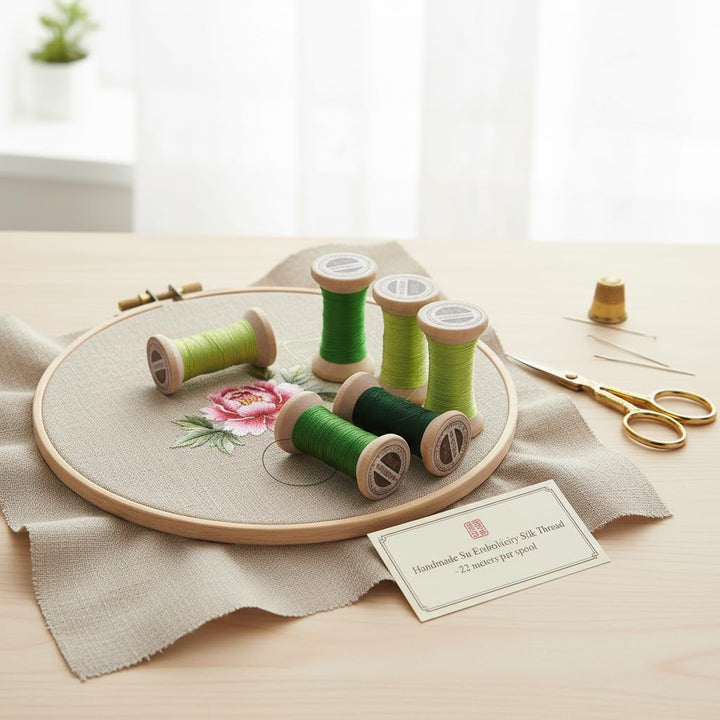 Natürliche 100% Maulbeerseide, handgefertigt, Stickerei, Seidenseide (01) (01), 01