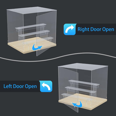 Nynelly 4 Ebenen Vitrine aus transparentem Acryl, Funko Pop Präsentationsbox, Vitrine Staubschutz fü