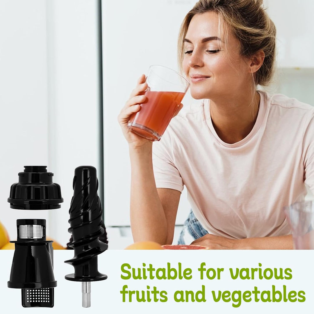 Set mit 3 Entsafter-Ersatzteilen für Omegae, 8006 Entsafter Schneckenersatz & Entsafter Endkappe für