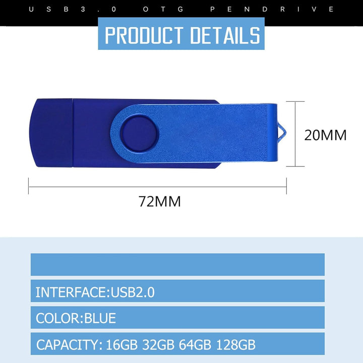 256GB-Flash-Laufwerk,Thumb Drive hohe Kapazität,USB-Flash-Laufwerke 256GB Metall Schwenkbar,USB 2.0