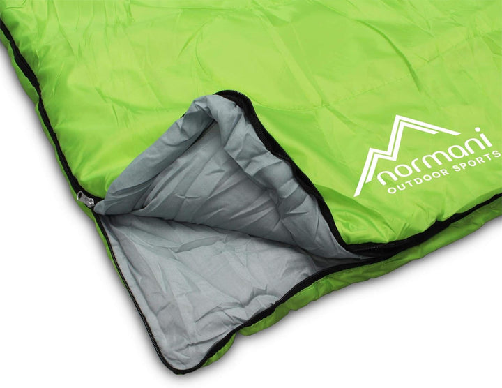normani Einzel Schlafsack Pilotenschlafsack mit integriertem Kopfkissen Pilot/Limette Einheitsgrösse