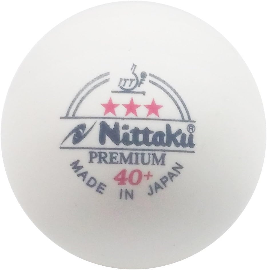 NITTAKU 3-Sterne Premium 40+ Tischtennisbälle (12er-Pack)
