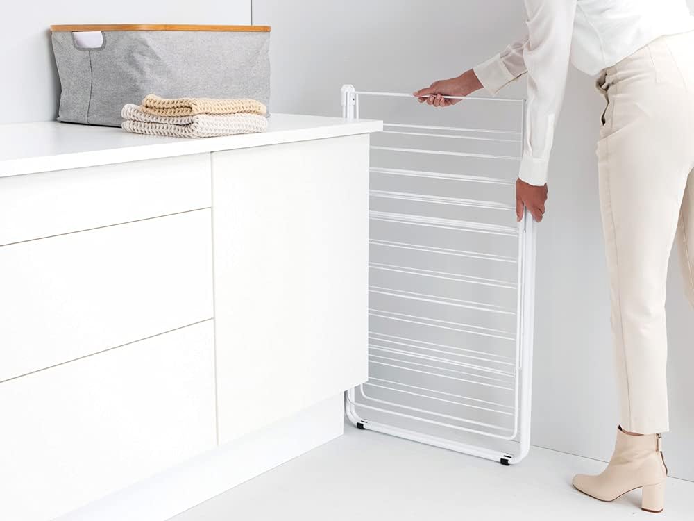 Brabantia HangOn 25m Trockengestell, Legierter Stahl, Fresh White 25m without Rod Fresh White, 25m w