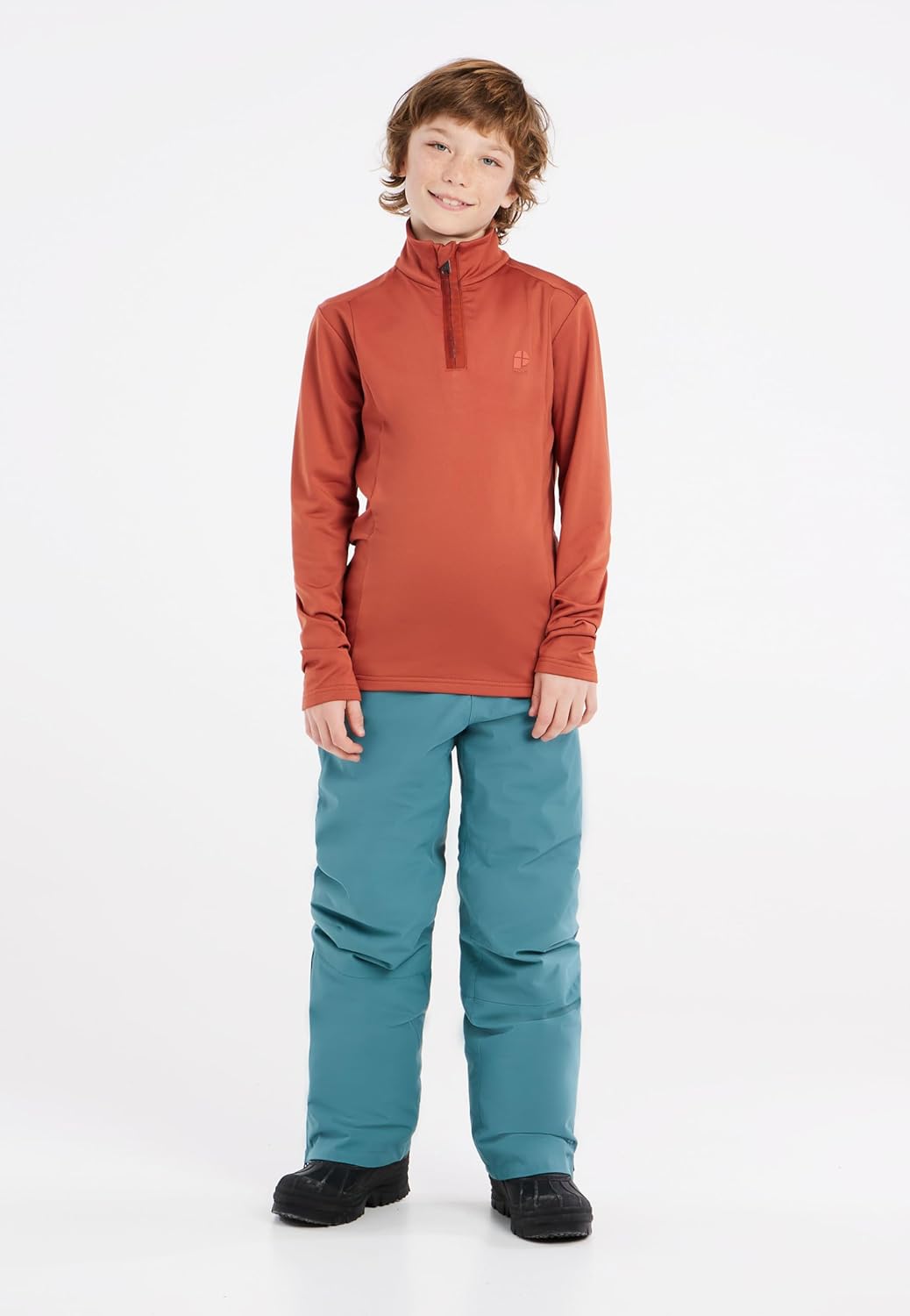 Protest Jungen 1/4-reissverschluss WILLOWY JR 176 Brick Orange, 176 Brick Orange