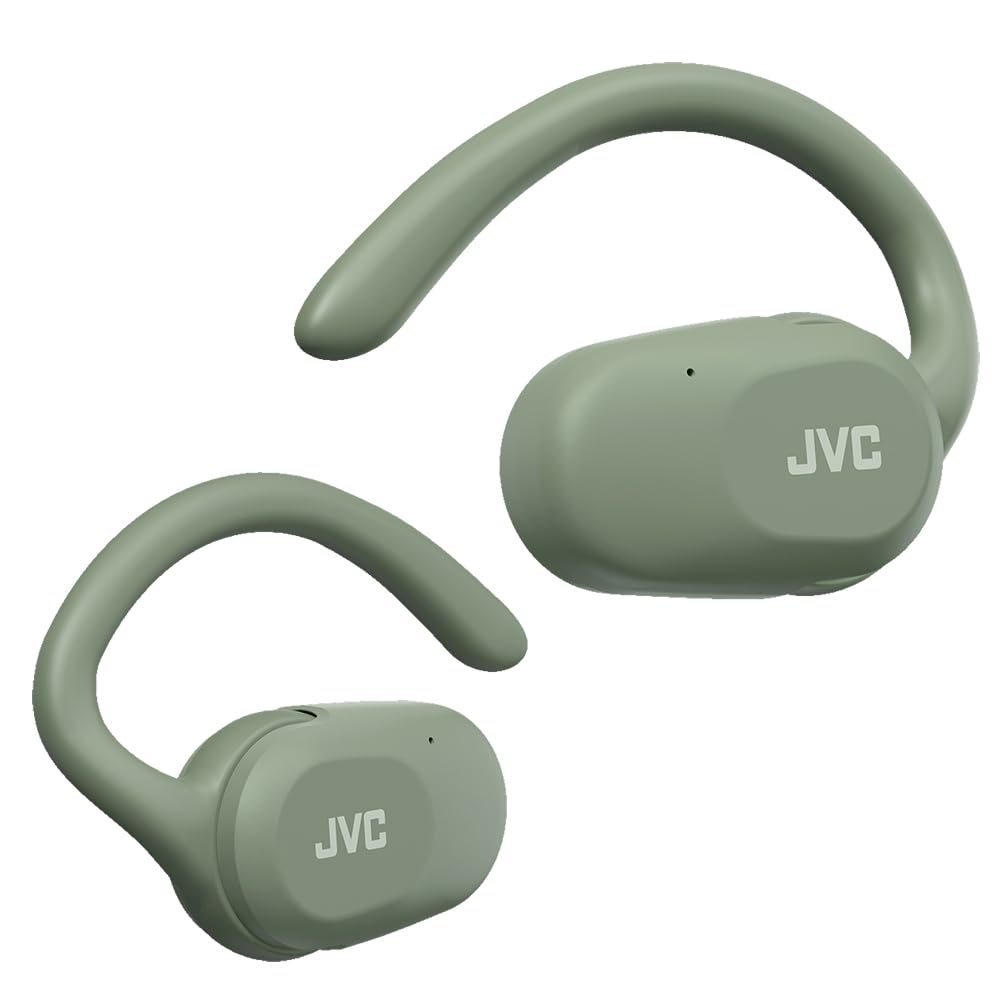 JVC Nearphones HA-NP40T-G, True Wireless Ohrhörer, Open Ear Design, Verstellbarer Ohrbügel, 16 mm Tr