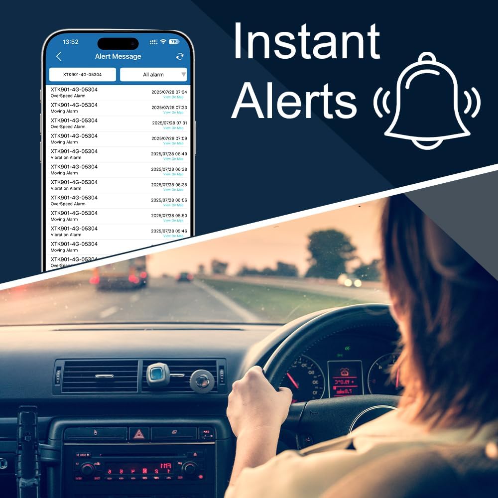 TKMARS TK905B 4G GPS Gerät, Diebstahlschutz Mehrere Alarme Tracker mit Echtzeit Ortung, 10000mah-Akk