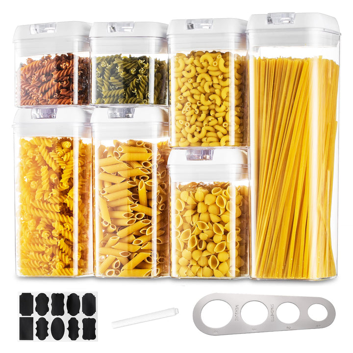 Vorratsdosen Aufbewahrungsbox Küche Vorratsbehälter Aufbewahrung: 7 Stück Luftdichte Pasta Behälter