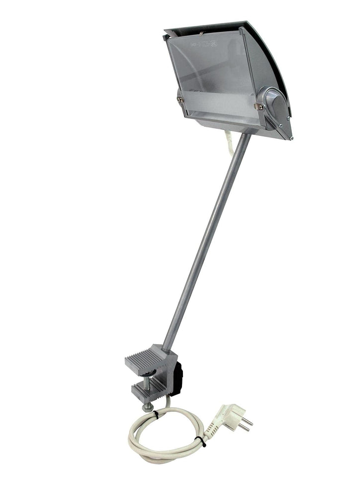EUROLITE KKL-300 Halogenfluter silber | 300-W-Halogenfluter an Auslegerarm mit Schraubklemme zur Bef