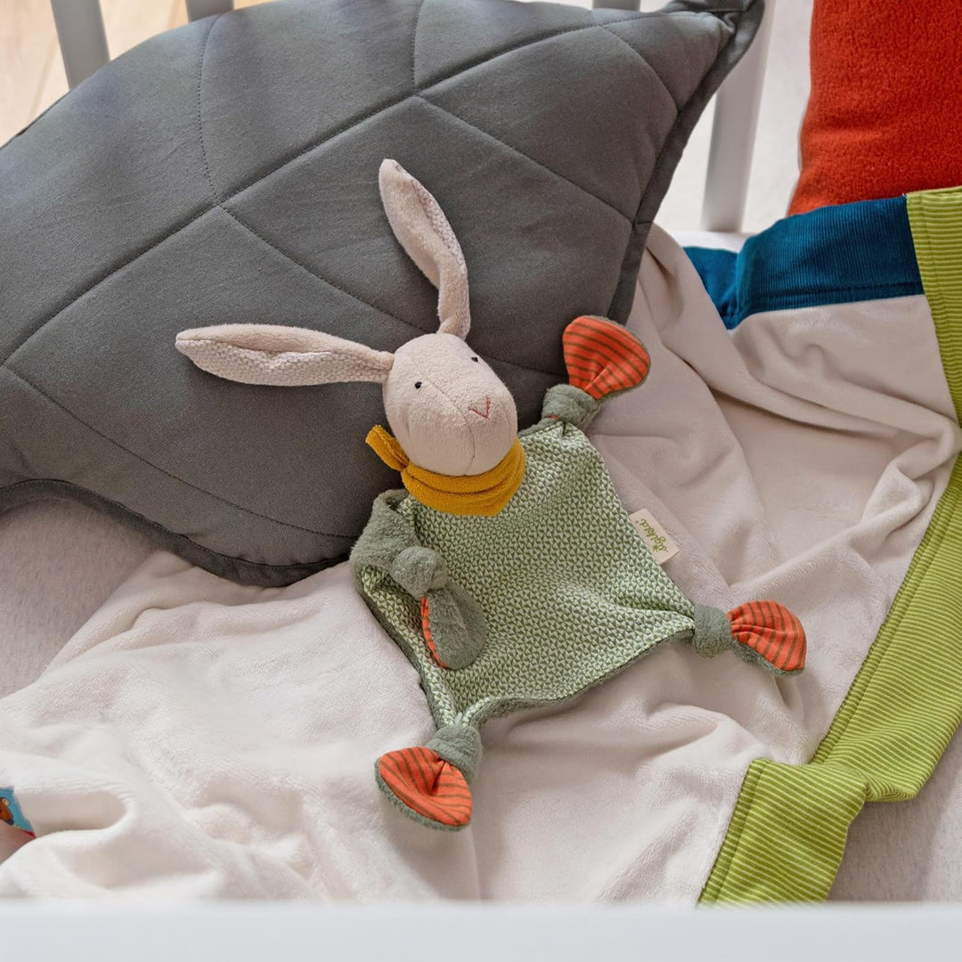 sigikid Baby Schnuffeltuch Schmusetuch Kuscheltuch ab Geburt Geschenkidee Grün/Rot/Beige/Hase, Grün/