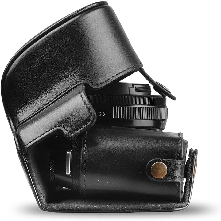 MegaGear MG1979 Ever Ready Echtleder Kameratasche mit Trageriemen kompatibel mit Fujifilm X Series X