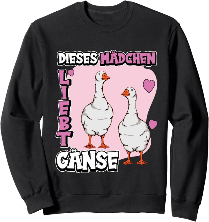 Kinder Gans Sachen Dieses Mädchen liebt Gänse Sweatshirt