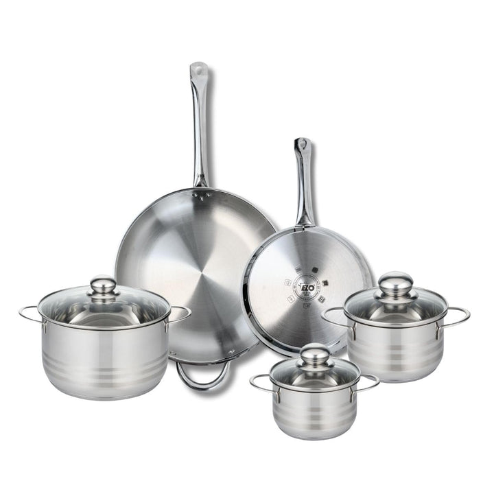ELO 9880450 Kochgeschirr-Set, 5-teilig, 2 Bratpfannen 24 und 32 cm, 3 Kochtöpfe 14, 16 und 20 cm Elo