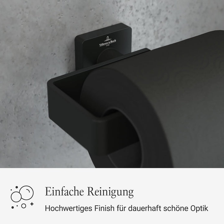 Villeroy &amp; Boch Elements - Striking Toilettenpapierhalter ohne Deckel, Klopapierhalter für Wandmonta