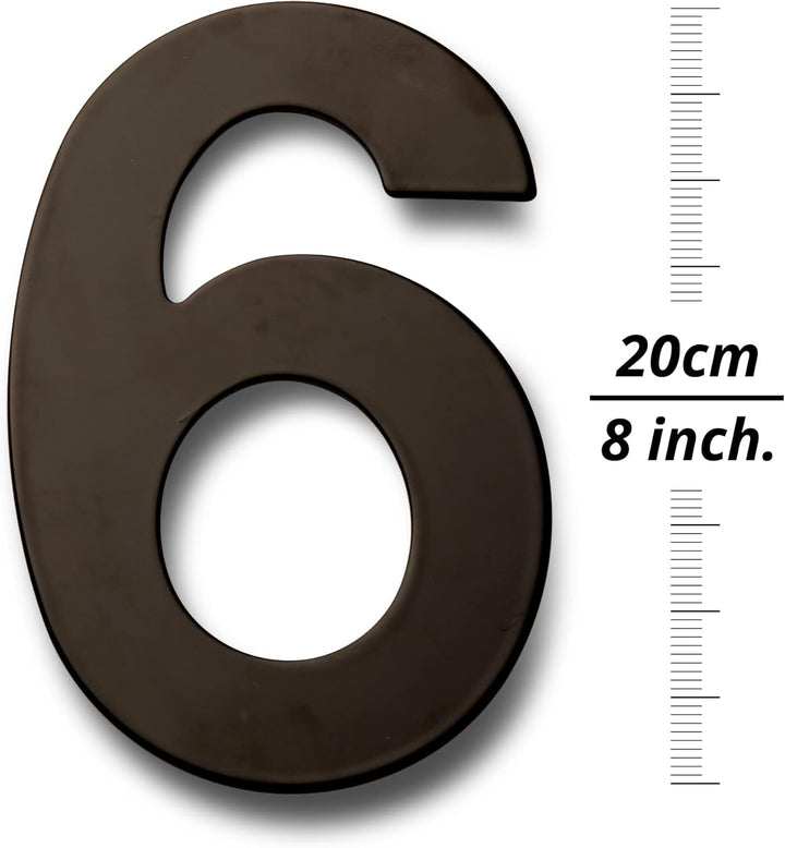 HASWARE 304 Edelstahl Moderne Hausnummer 8 Zoll/20cm Stilvolle Tür Alphabet Plakette für Strasse Hom