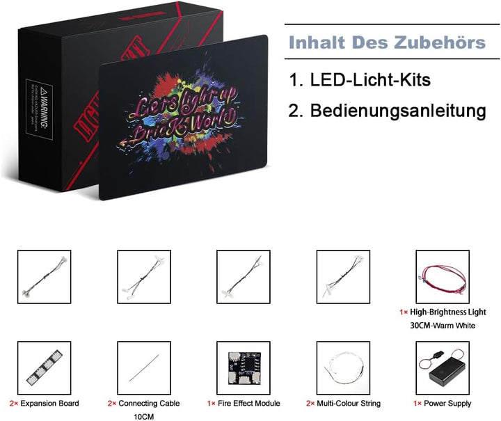 BrickBling Update Version Led Licht Set Kompatibel mit Lego Weihnachtsbaum (Kein Modell), Dekoration